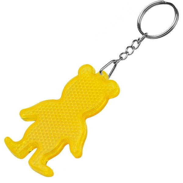Atšvaitinis raktų pakabukas meškiukas BEAR – geltona