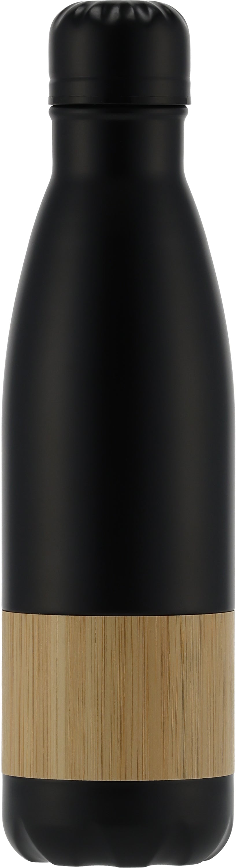 Plieninė gertuvė su bambuko žiedu KOBE, 750 ml – juoda