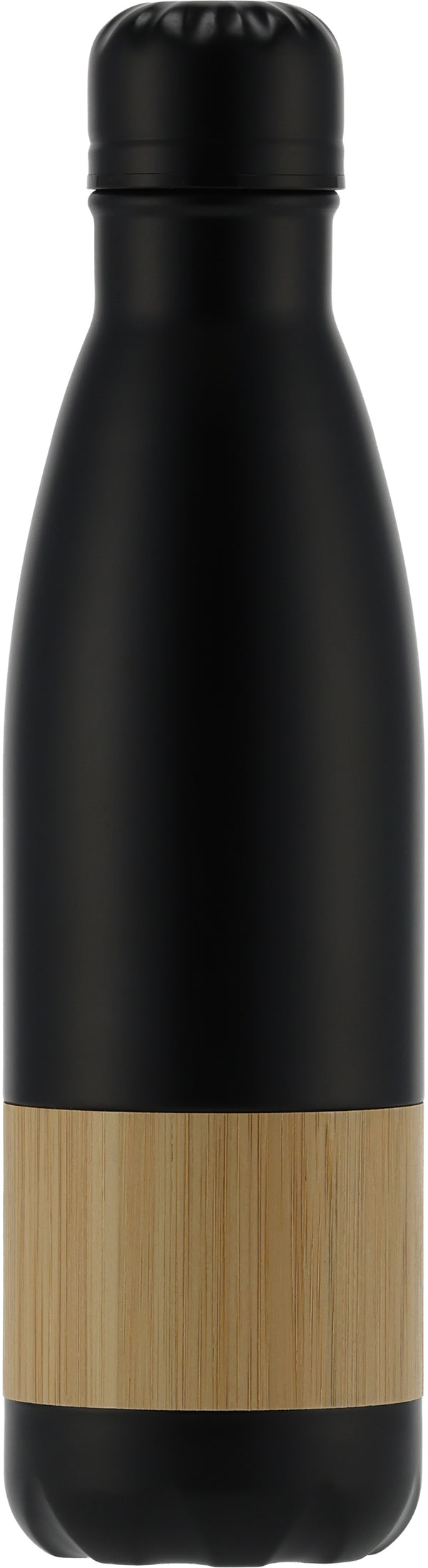 Plieninė gertuvė su bambuko žiedu KOBE, 750 ml – juoda