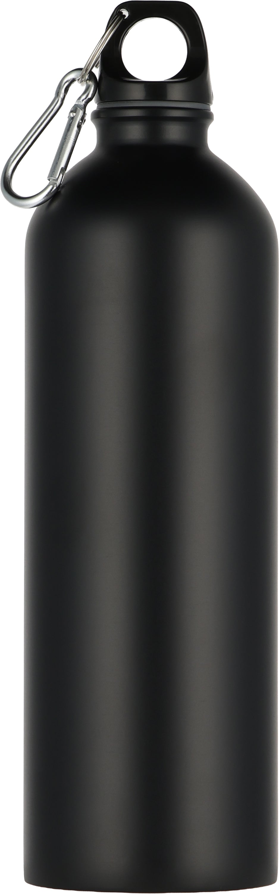 Plieninė gertuvė OSTROV su karabinu, 750 ml – juoda