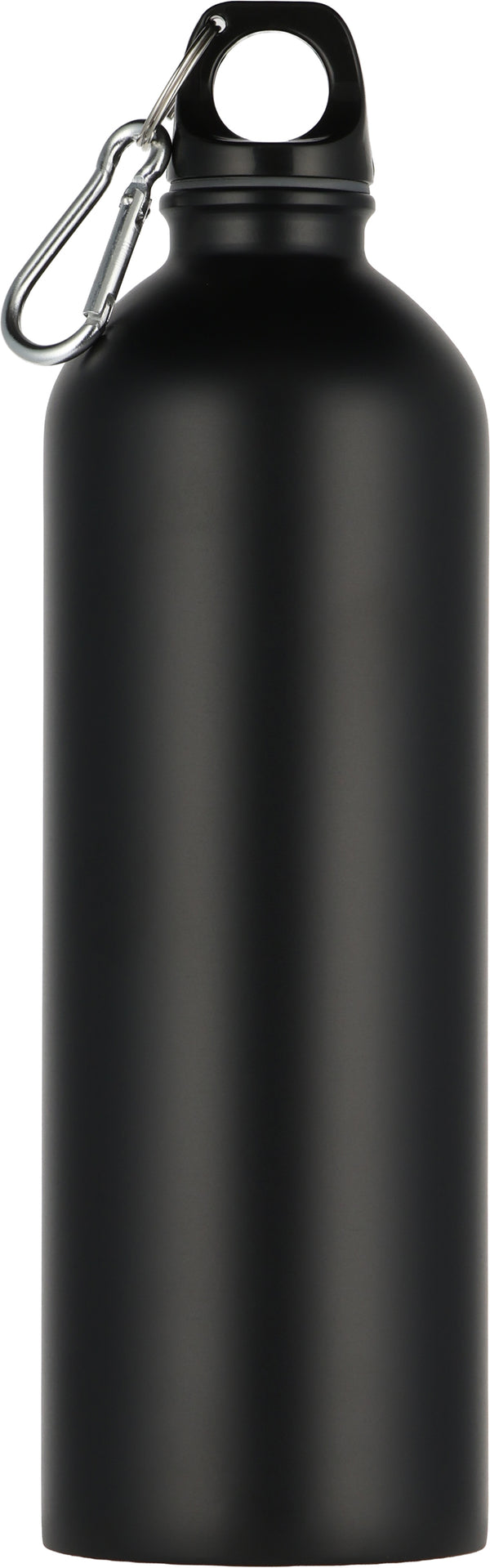 Plieninė gertuvė OSTROV su karabinu, 750 ml – juoda