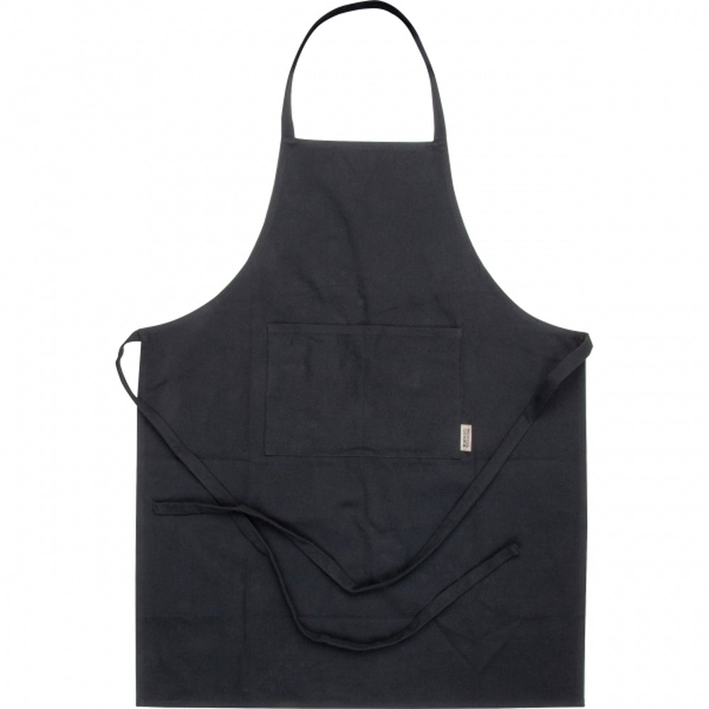 Prijuostė iš perdirbtos medvilnės FLORENCE, 280 g/m² – juoda