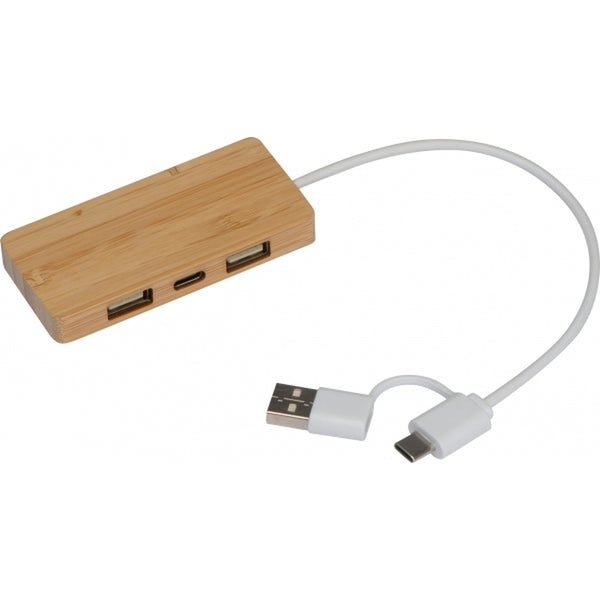Bambukinis USB šakotuvas KUALA LUMPUR – smėlio