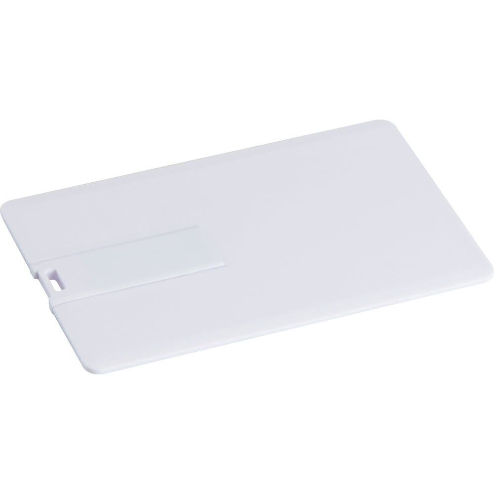 Plastikinė USB atmintinė-kortelė SLOUGH, 8 GB, USB 2.0 – balta