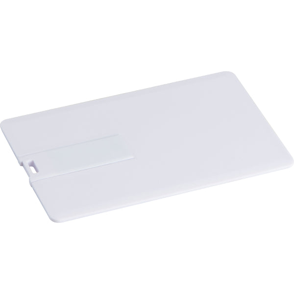 Plastikinė USB atmintinė-kortelė SLOUGH, 8 GB, USB 2.0 – balta