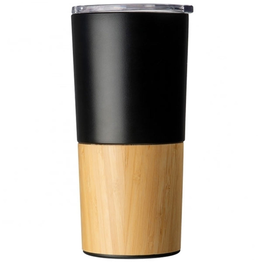 Vakuuminis termopuodelis su bambuku CASENA, 500 ml – juoda