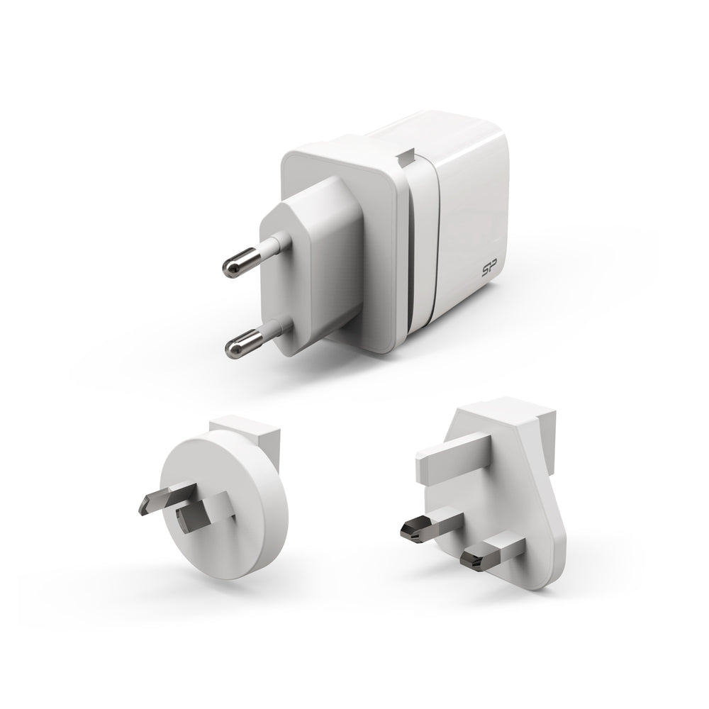 Sieninis įkroviklis Silicon Power QM16, 18 W – balta