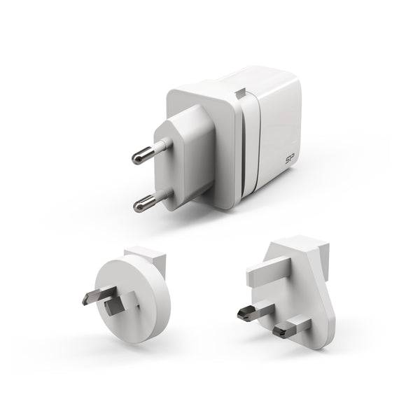 Sieninis įkroviklis Silicon Power QM16, 18 W – balta