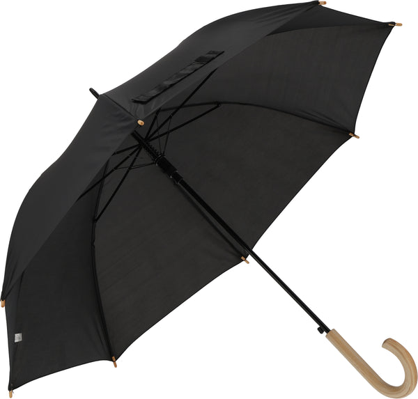 Automatinis skėtis su medine rankena STOCKPORT, Ø 106 cm – juoda