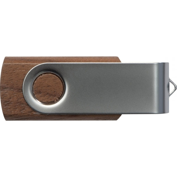 Medinė USB atmintinė LEAGUE CITY, 4 GB, USB 2.0 – ruda