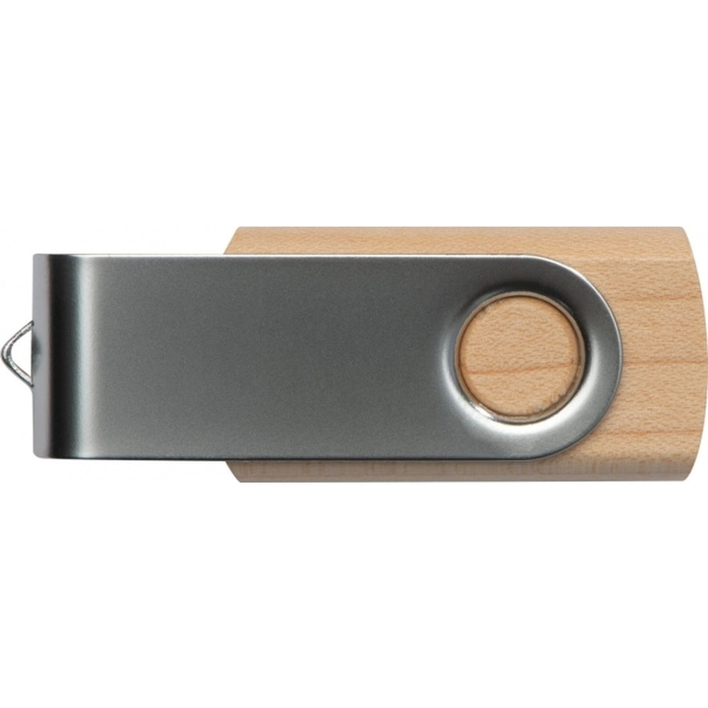 Medinė USB atmintinė LESSINES, 4 GB, USB 2.0 – ruda