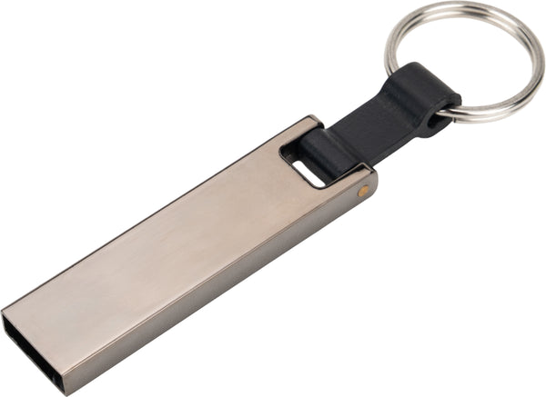 Individualios gamybos metalinė USB atmintinė su silikoniniu pakabuku – įvairiaspalvė