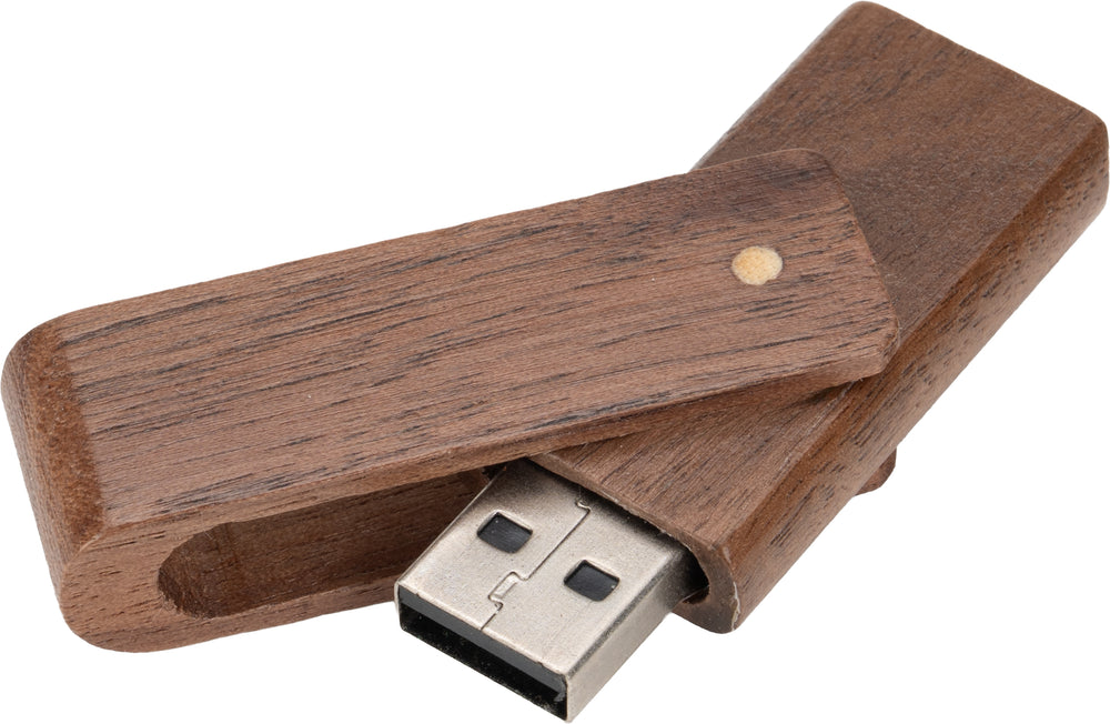 Individualios gamybos medinė USB atmintinė, 6,2 × 1,6 cm – įvairiaspalvė