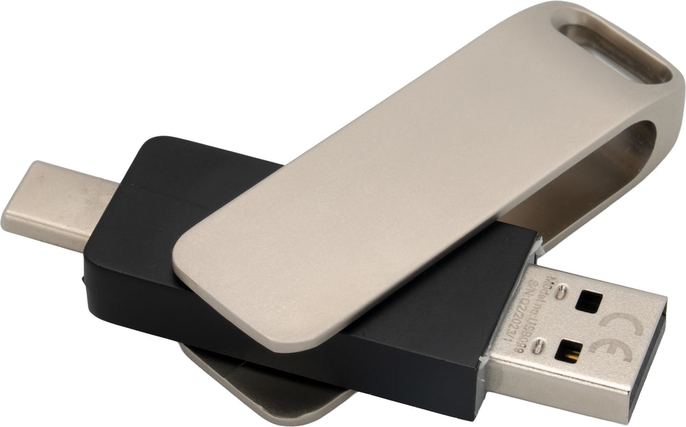Metalinė USB atmintinė OTG su USB-C, gaminama pagal užsakymą – įvairiaspalvė