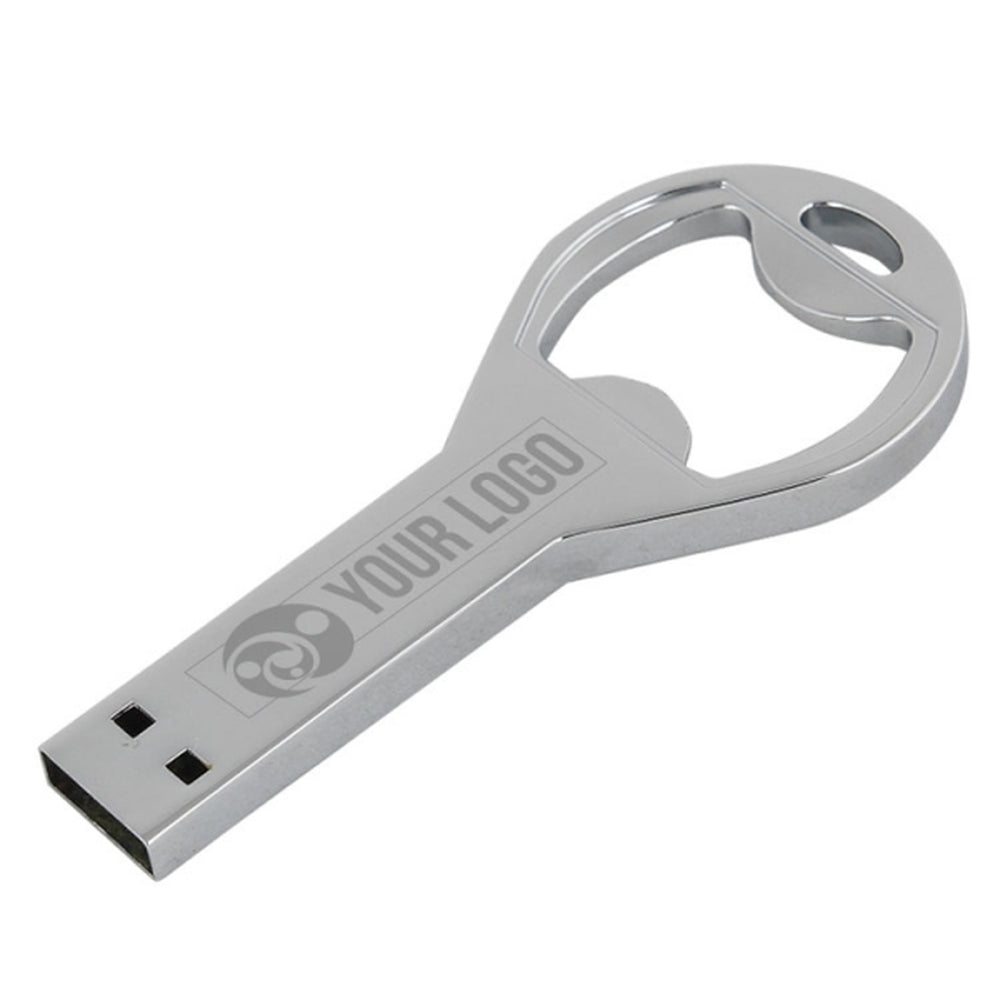 Individualios gamybos USB atmintinė su butelių atidarytuvu – įvairiaspalvė