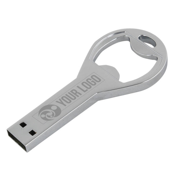 Individualios gamybos USB atmintinė su butelių atidarytuvu – įvairiaspalvė