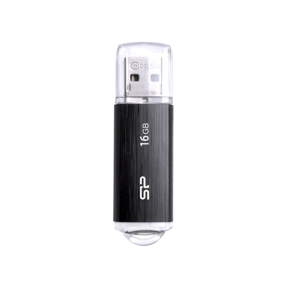 USB atmintinė Silicon Power Ultima U02, USB 2.0 – juoda · 16 gb