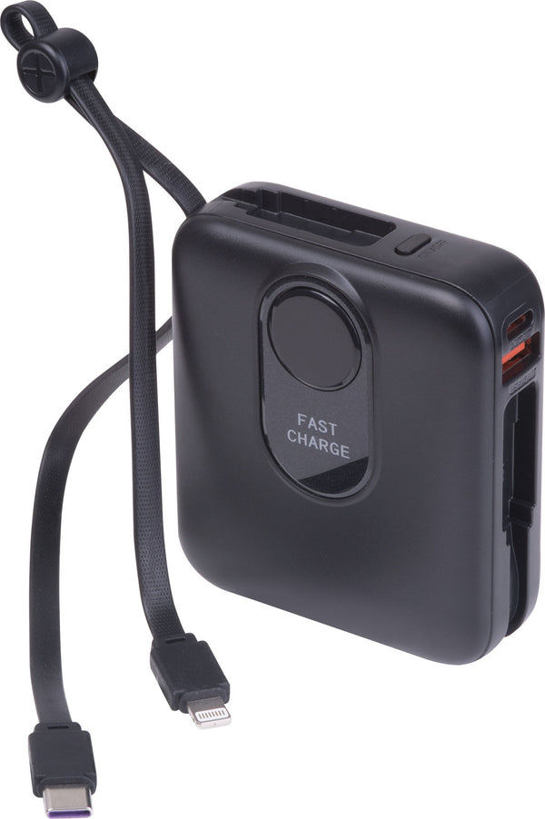 Išorinė baterija CALAIS, 10 000 mAh – juoda