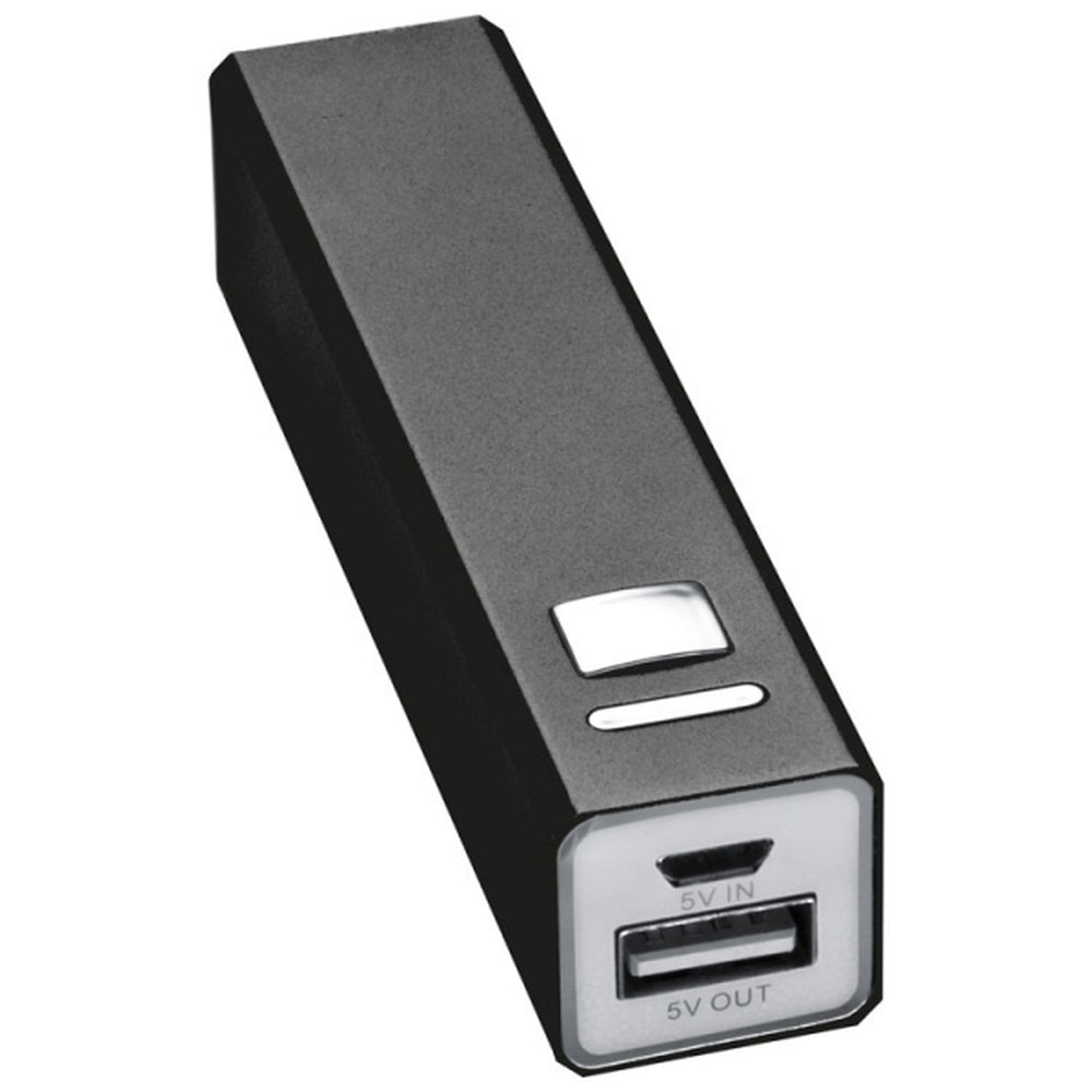 Metalinė išorinė baterija PORT HOPE, 2200 mAh – juoda
