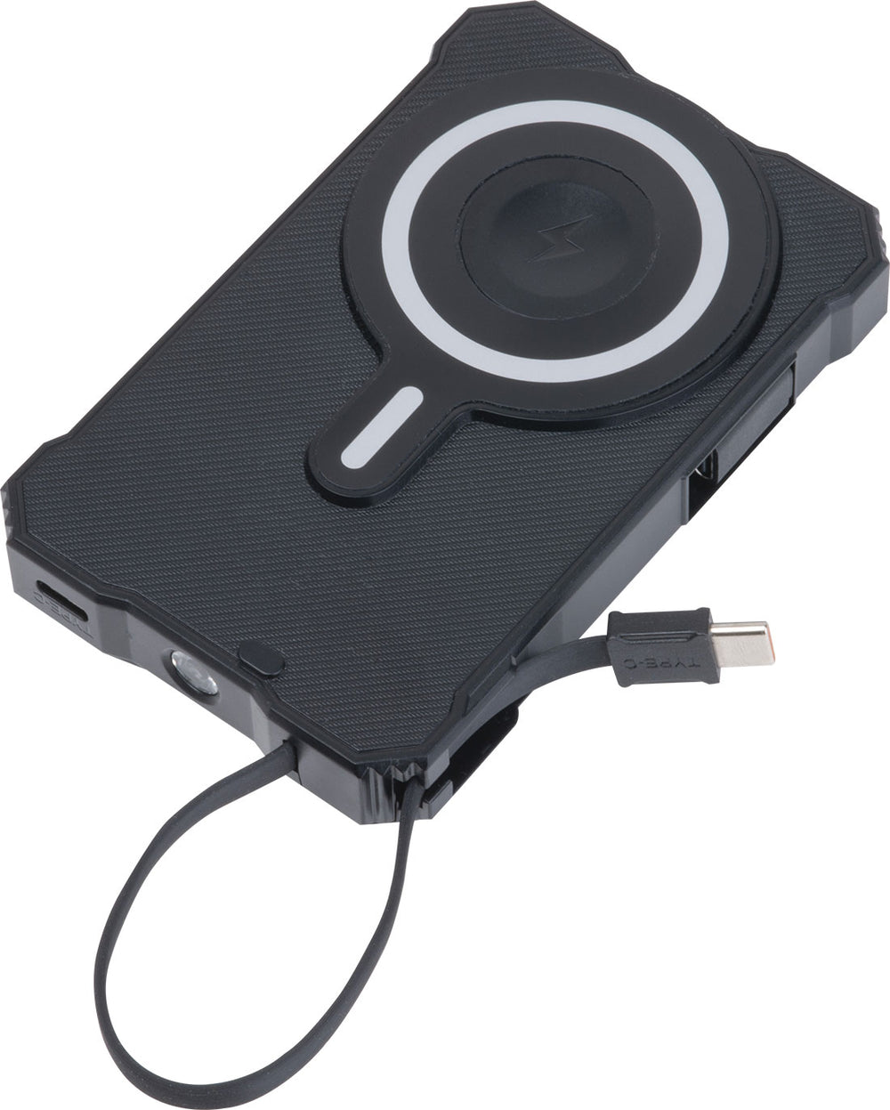 Magnetinė išorinė baterija BREDA, 10 000 mAh – juoda