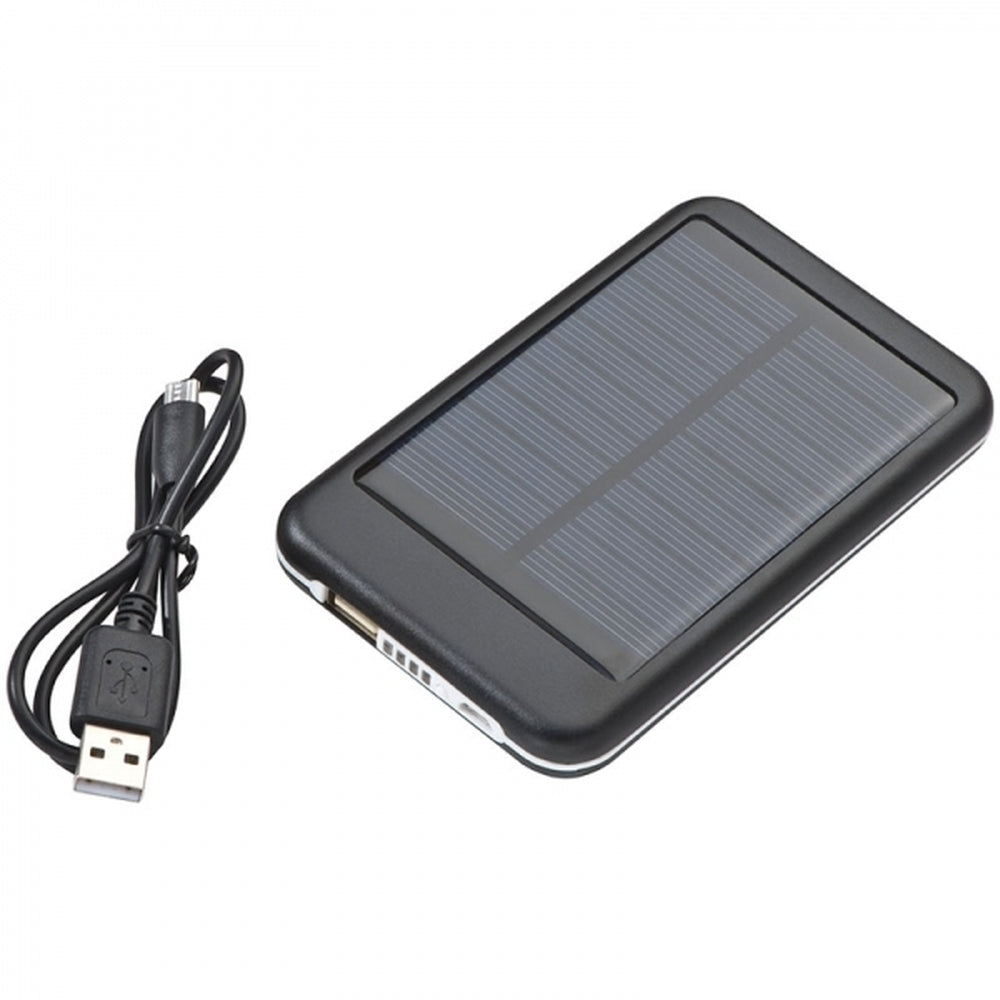Saulės energija įkraunama išorinė baterija PHILADELPHIA, 4000 mAh – juoda