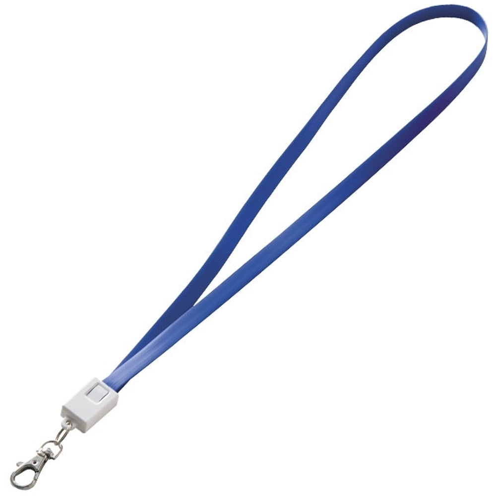Kaklajuostė su micro USB kabeliu LE PORT – mėlyna