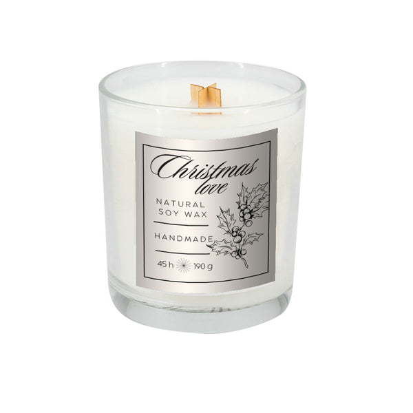 Sojų vaško žvakė CHRISTMAS LOVE, 190 g – skaidri