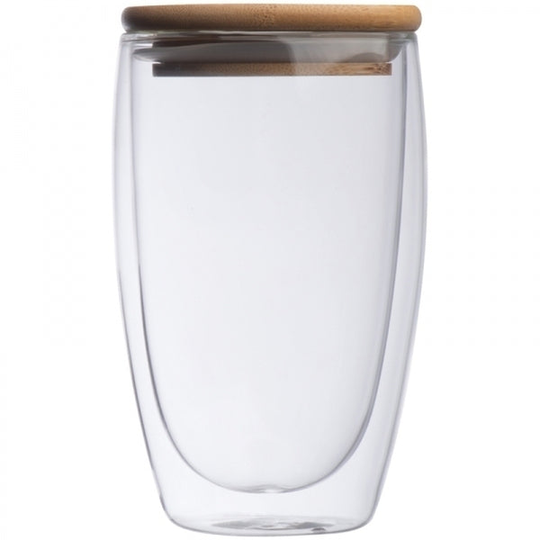 Stiklinė su dangteliu ZAKOPANE, 500 ml – skaidri