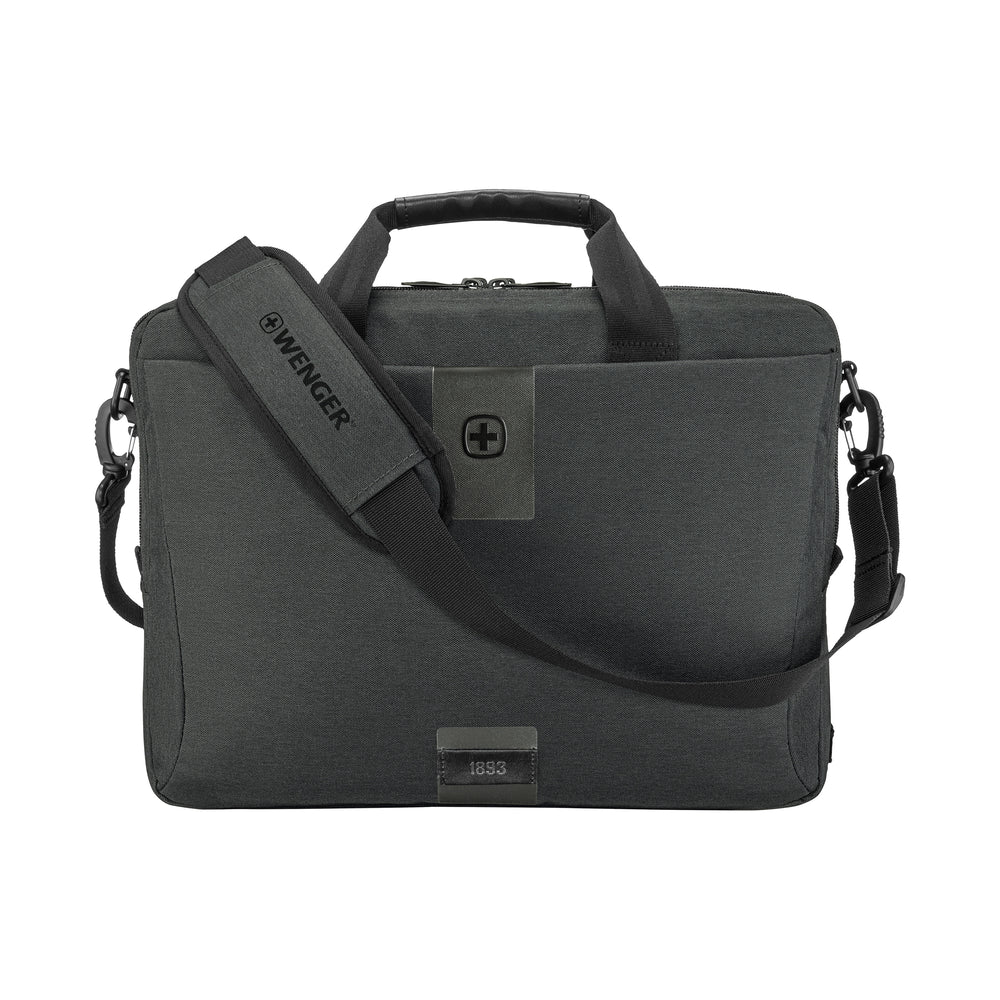 Nešiojamojo kompiuterio krepšys Wenger MX ECO Brief, 16 col., RPET – juoda