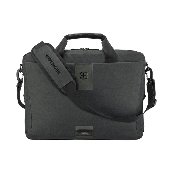 Nešiojamojo kompiuterio krepšys Wenger MX ECO Brief, 16 col., RPET – juoda