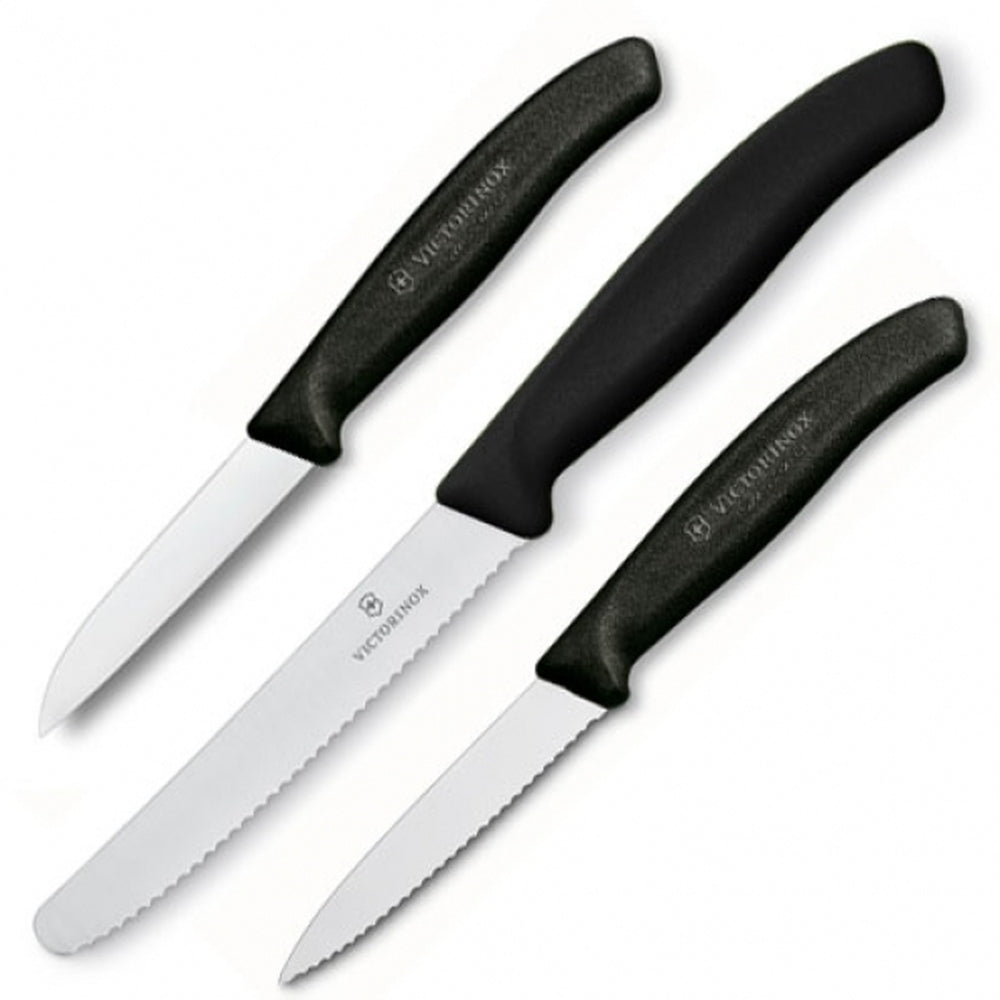 Peilių rinkinys Victorinox SwissClassic, 3 vnt. – juoda