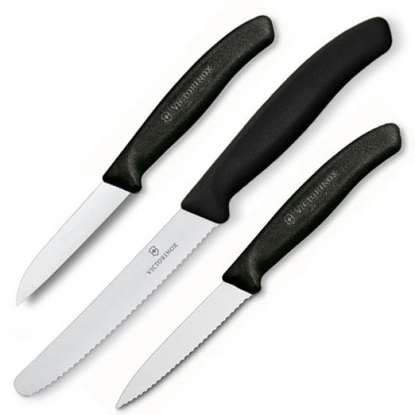 Peilių rinkinys Victorinox SwissClassic, 3 vnt. – juoda